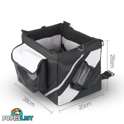 Pet Travel Carry Bag Dog Cat Puppy Bicycle Bike Front Carrier Basket Black