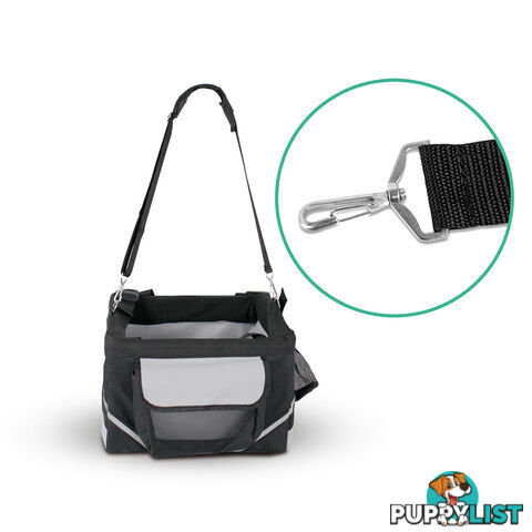 Pet Travel Carry Bag Dog Cat Puppy Bicycle Bike Front Carrier Basket Black