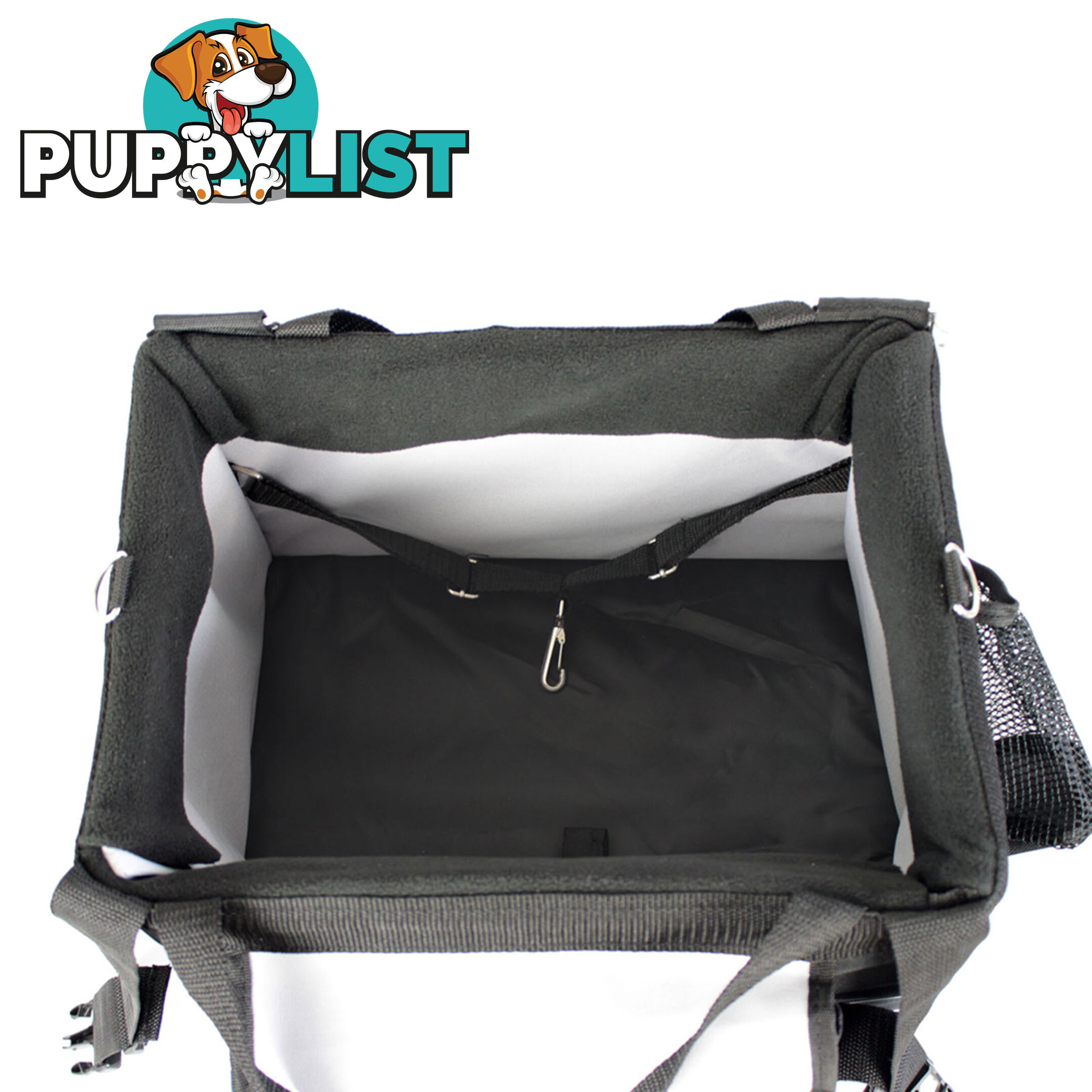 Pet Travel Carry Bag Dog Cat Puppy Bicycle Bike Front Carrier Basket Black