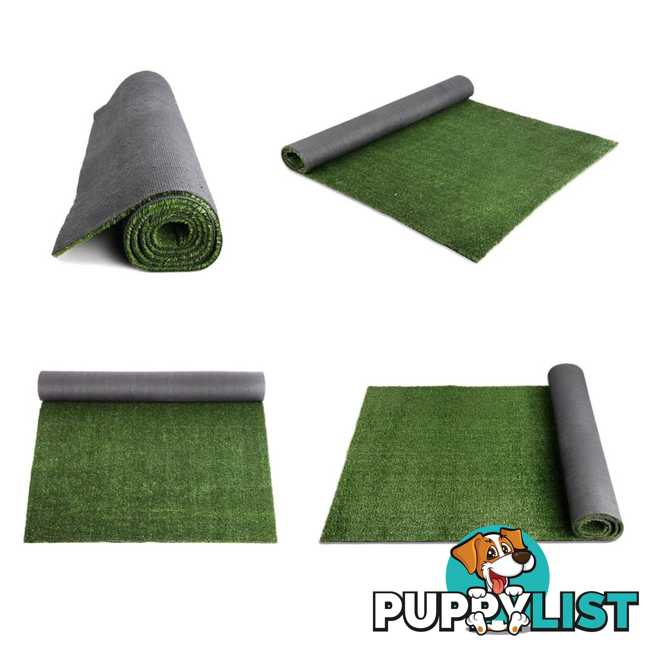 Artificial Grass 20 SQM Polypropylene Lawn Flooring 15mm Olive