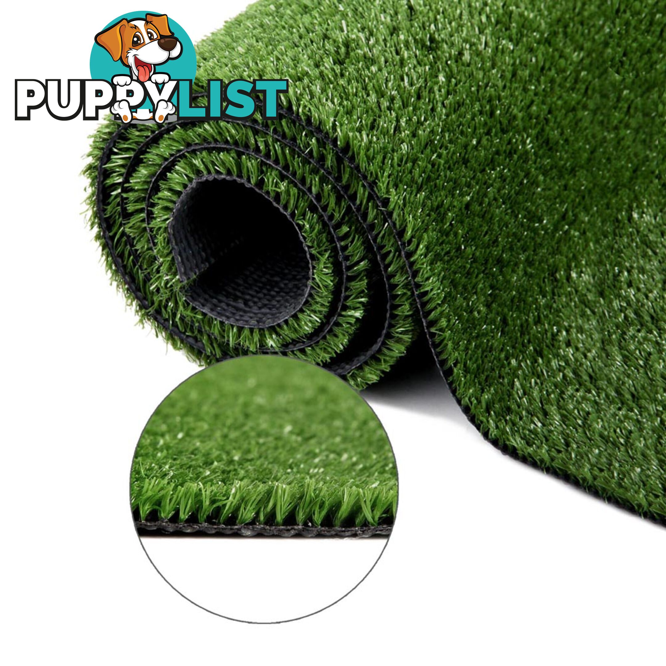 Artificial Grass 20 SQM Polypropylene Lawn Flooring 15mm Olive