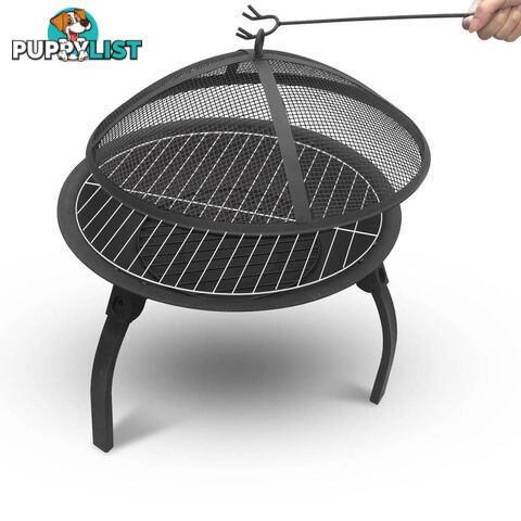 22 Inch Outdoor Garden Camping Portable Foldable Fire Pit BBQ Fireplace