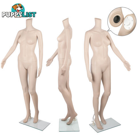 Headless Full Body Female Mannequin Cloth Display Tailor Dressmaker Skin Tone 175cm