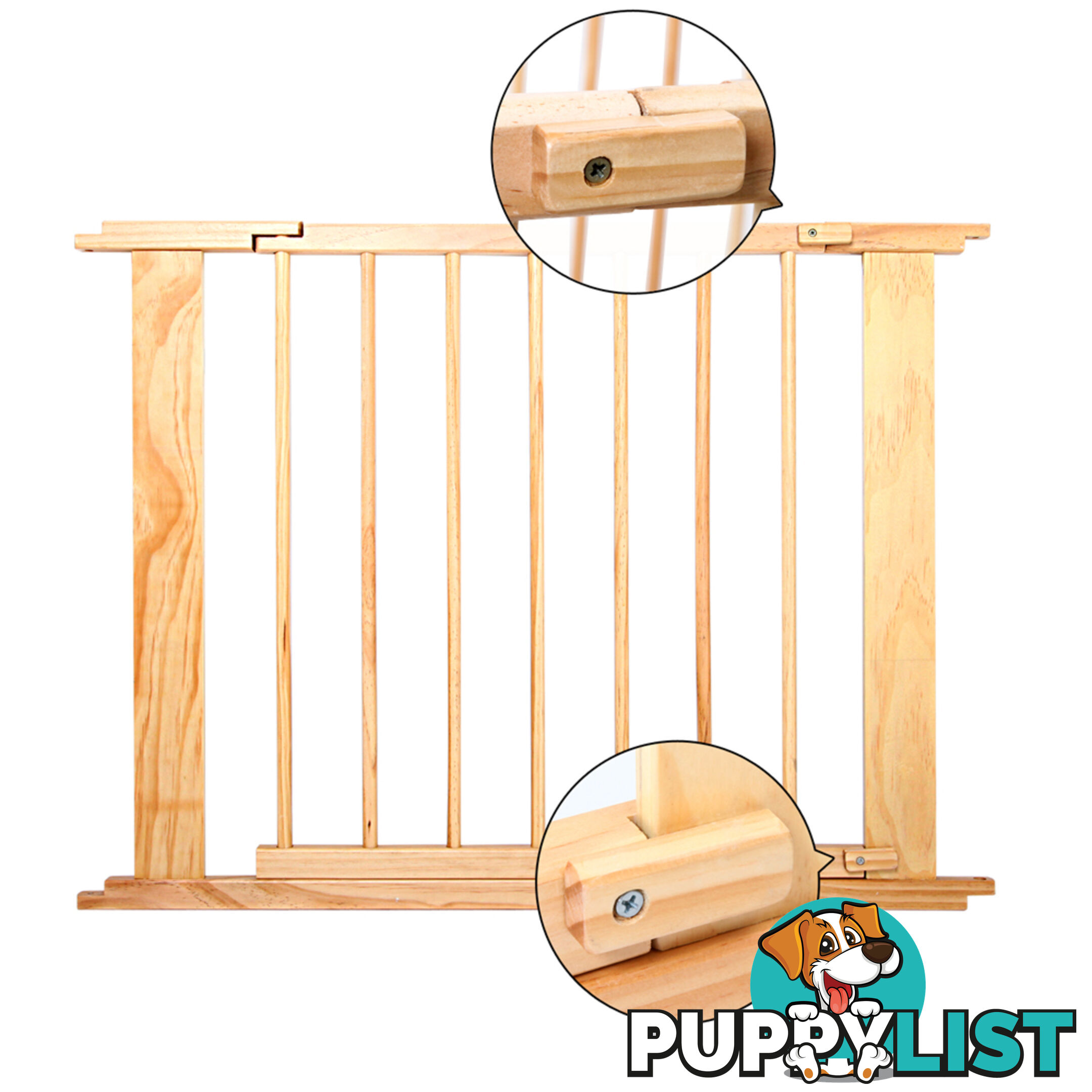 Baby Natural Wooden Playpen 6 Sides