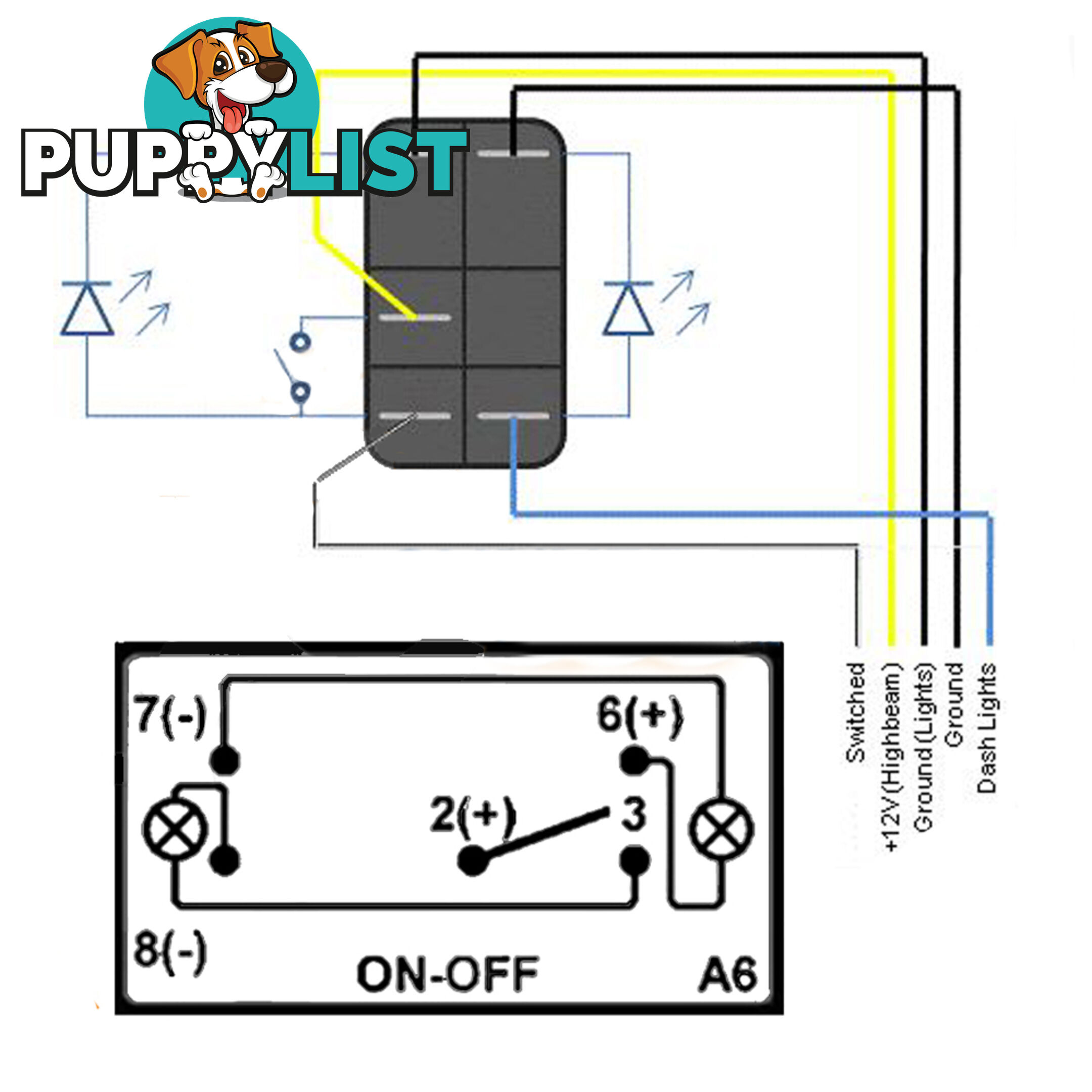 SPOT LIGHT CARLING ROCKER SWITCH LASER ETCHED WORK LIGHT BAR 4WD UTE HID 12V 24V