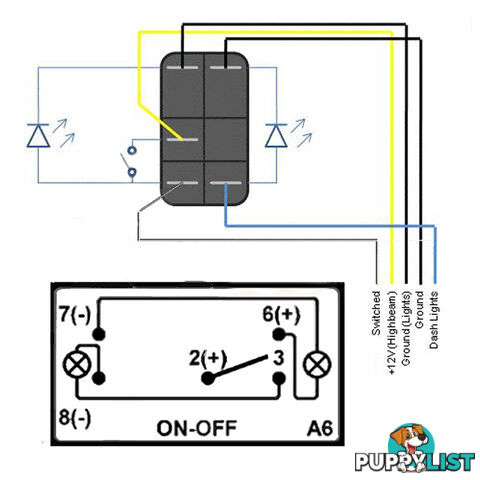 SPOT LIGHT CARLING ROCKER SWITCH LASER ETCHED WORK LIGHT BAR 4WD UTE HID 12V 24V