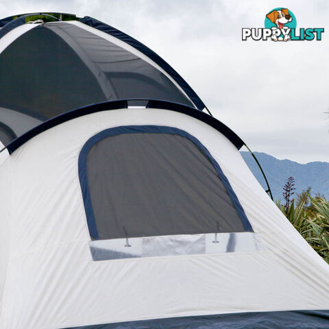 6 Person Family Camping Tent Navy Grey