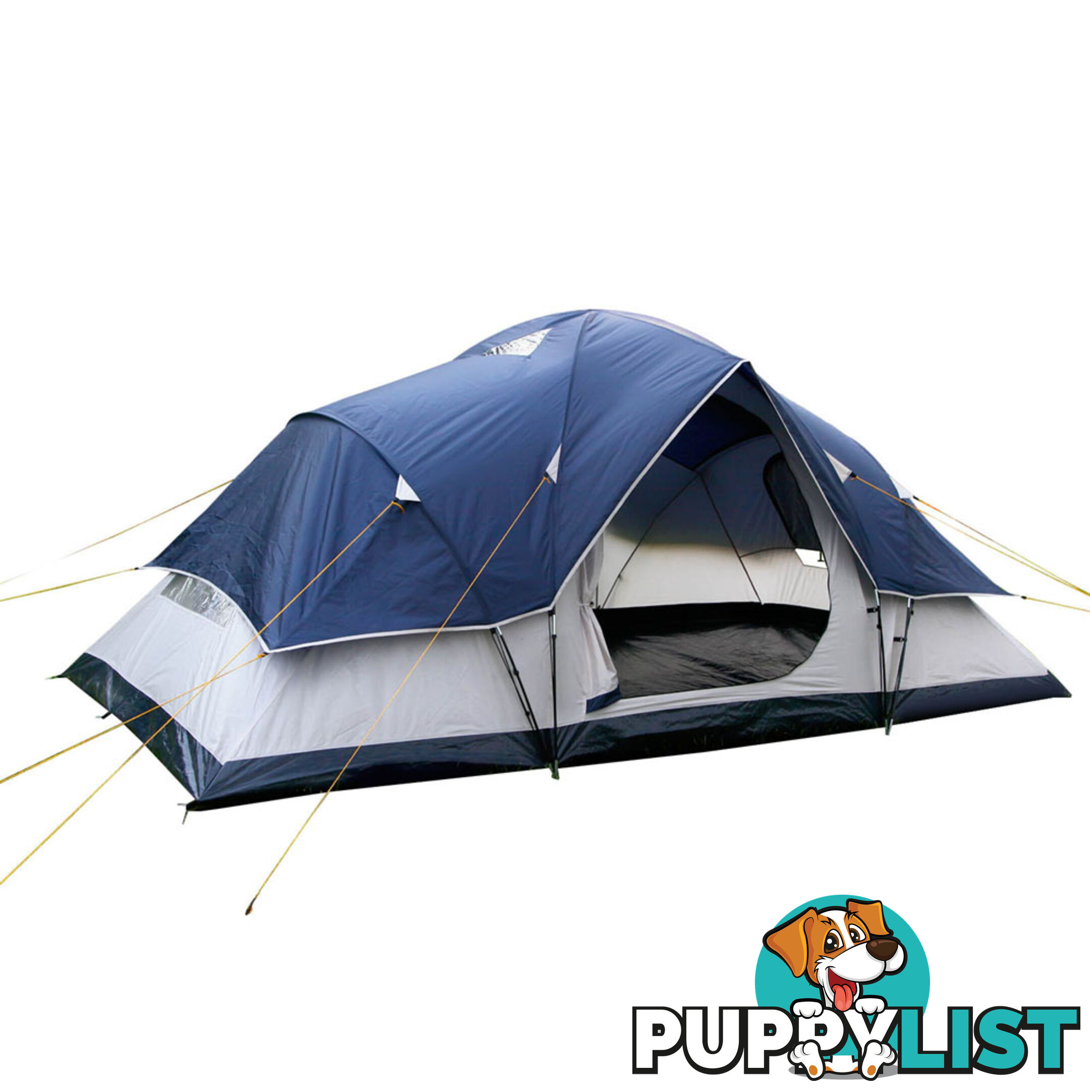 6 Person Family Camping Tent Navy Grey