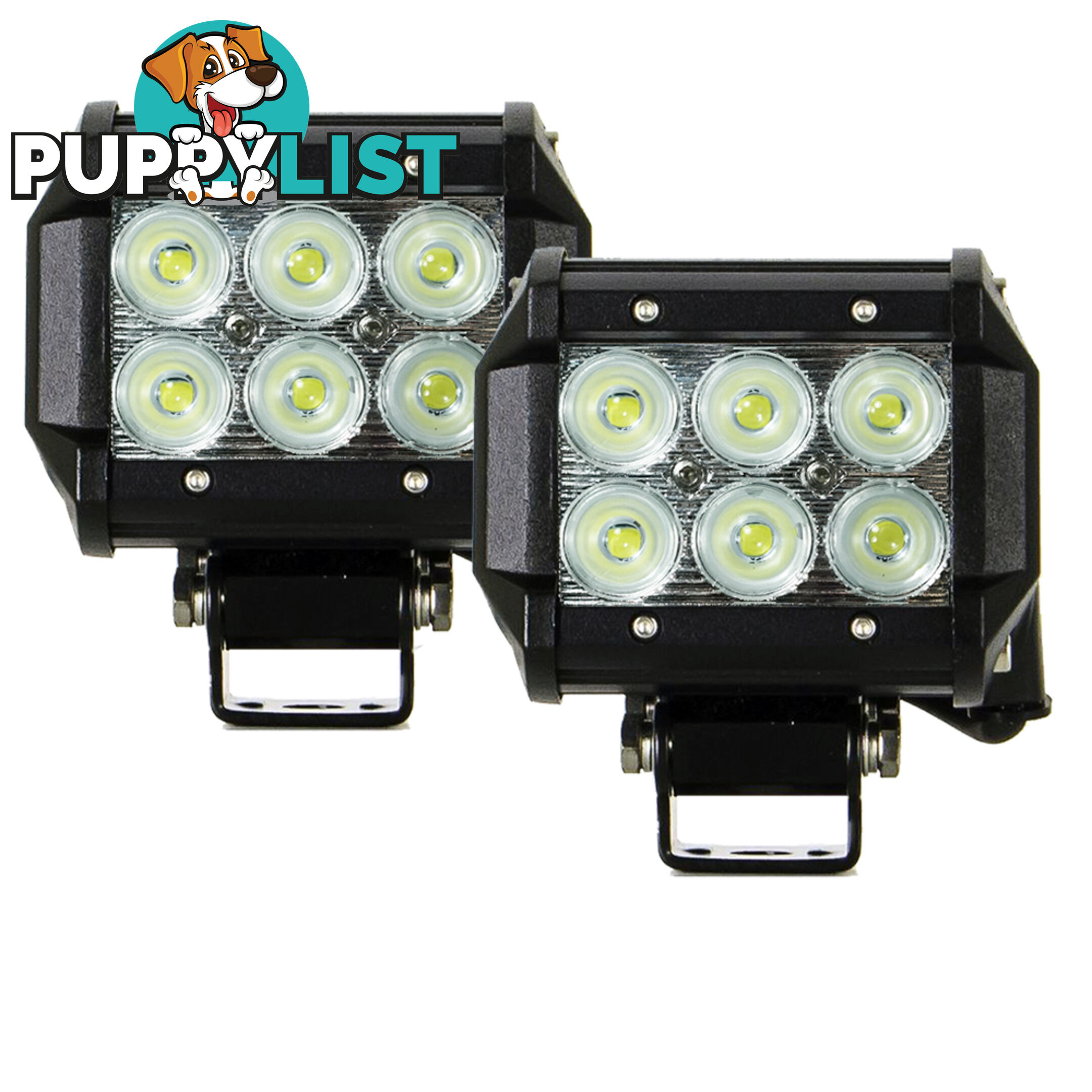 2x 4inch 30W Cree LED Light Bar Flood Work Driving Offroad Lamp Save On 42W