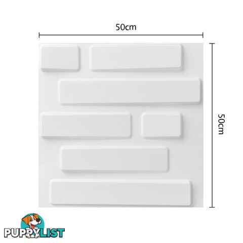 12 Pcs 3D Brick Design Wall Panel