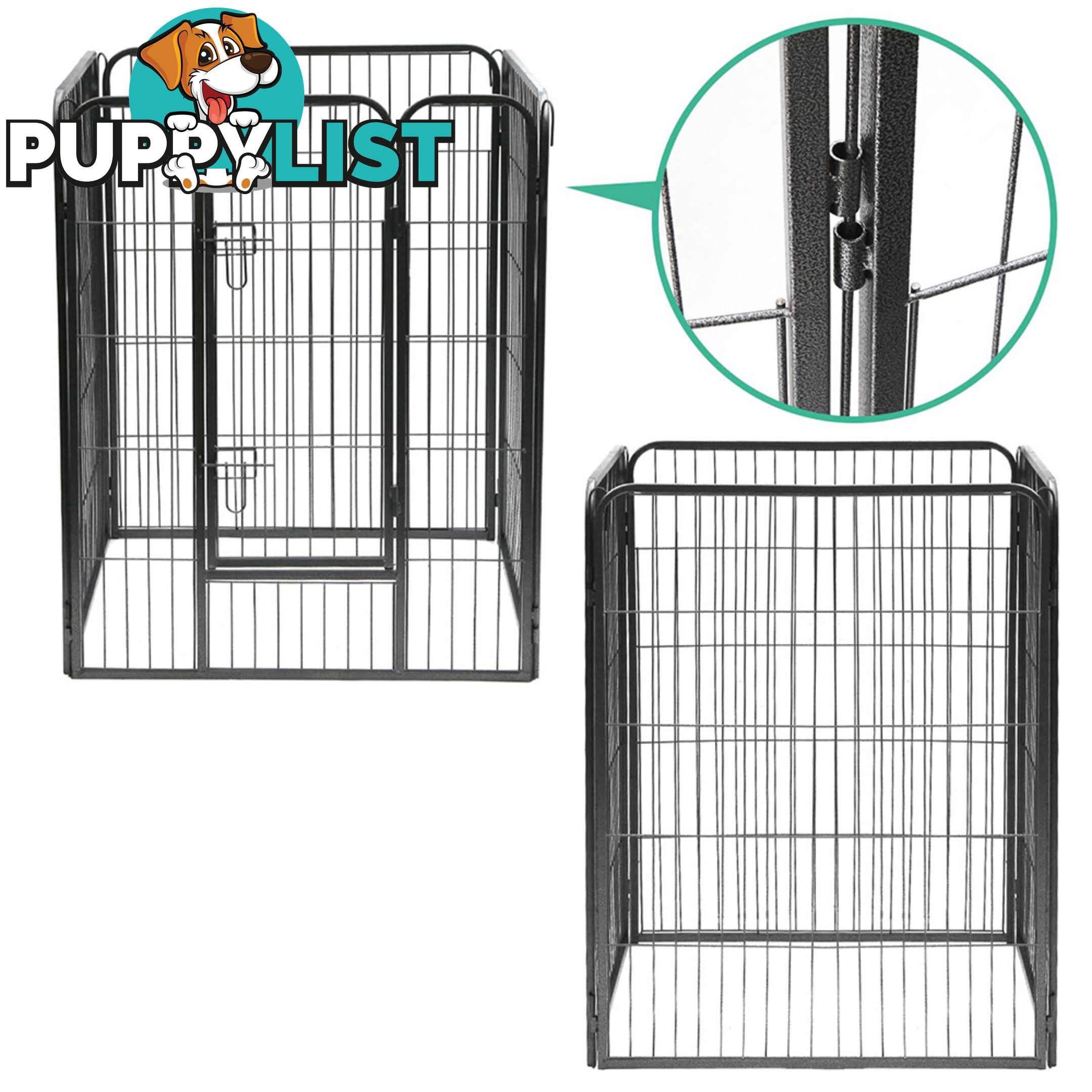 Adjustable 8 Panel Pet Playpen