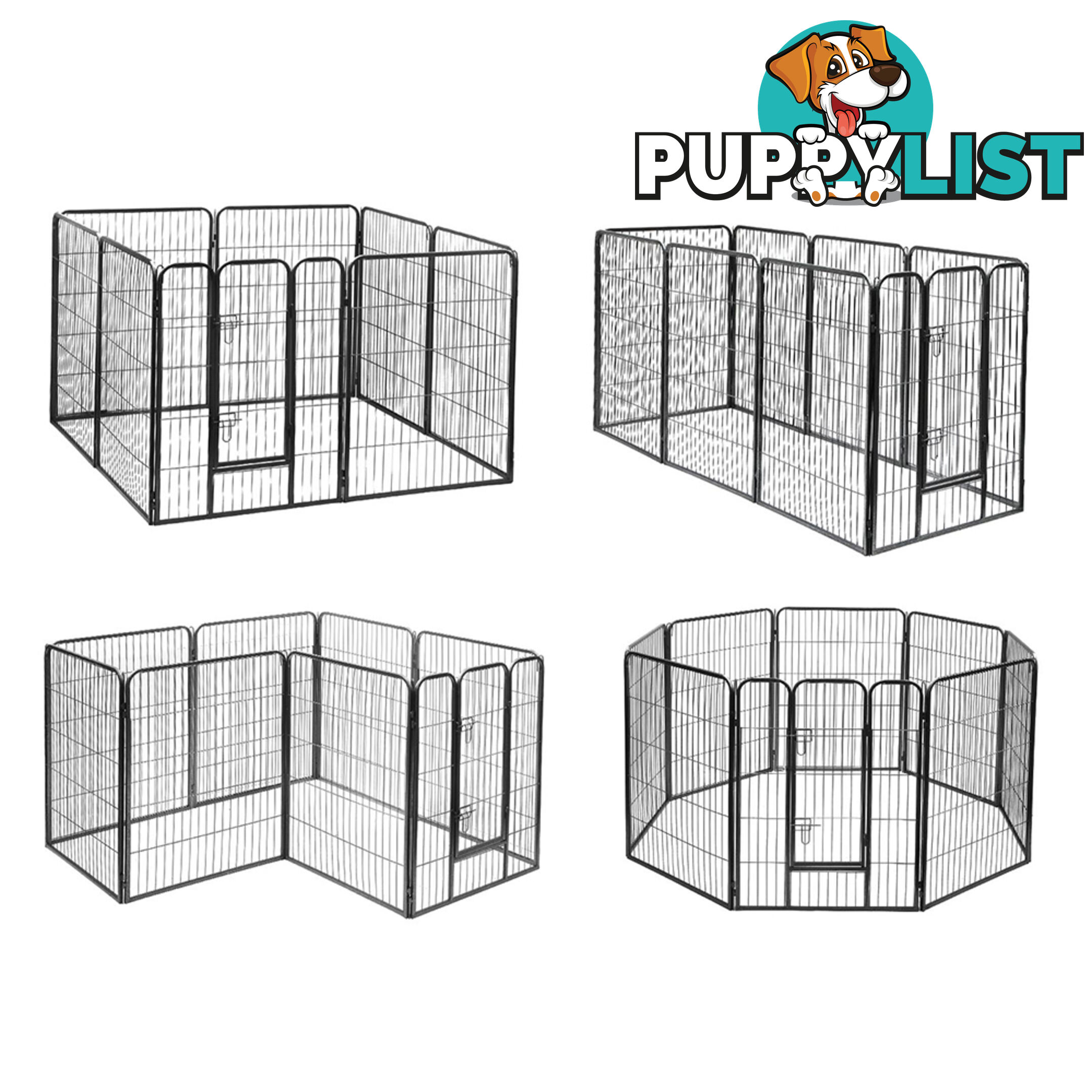 Adjustable 8 Panel Pet Playpen