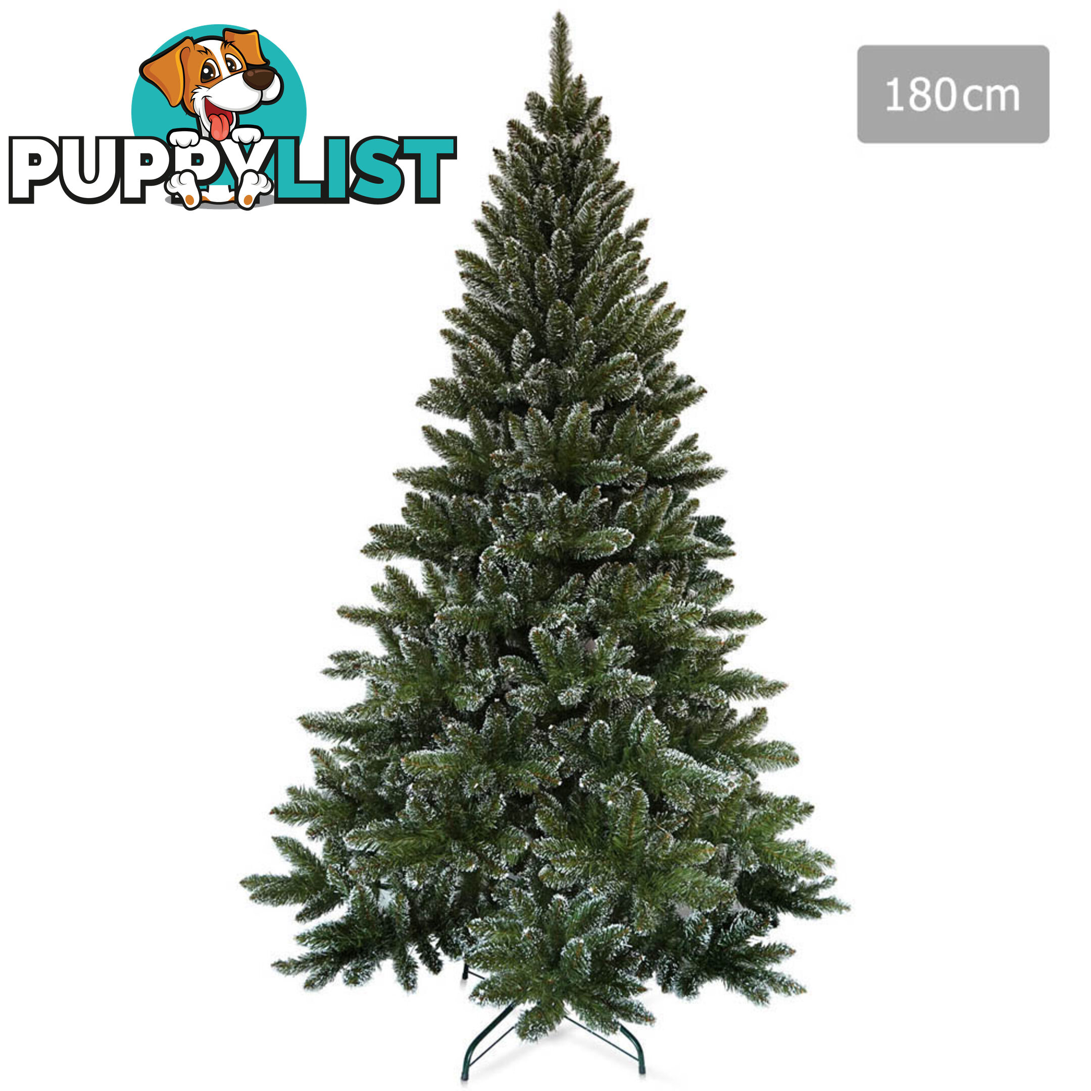 6FT Premium Snowy Christmas Tree 180cm Xmas Home Decoration Steel Base Green