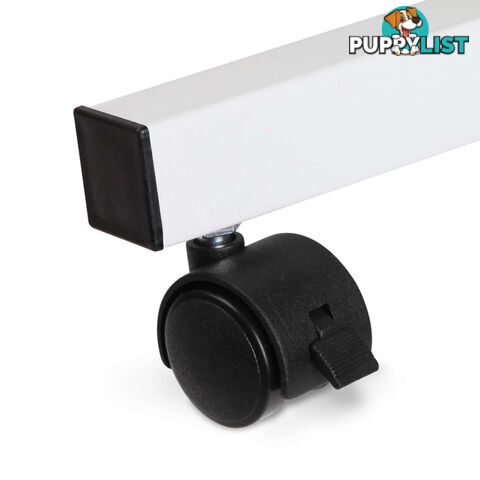 Rotating Mobile Laptop Adjustable Desk w/ USB Cooler White