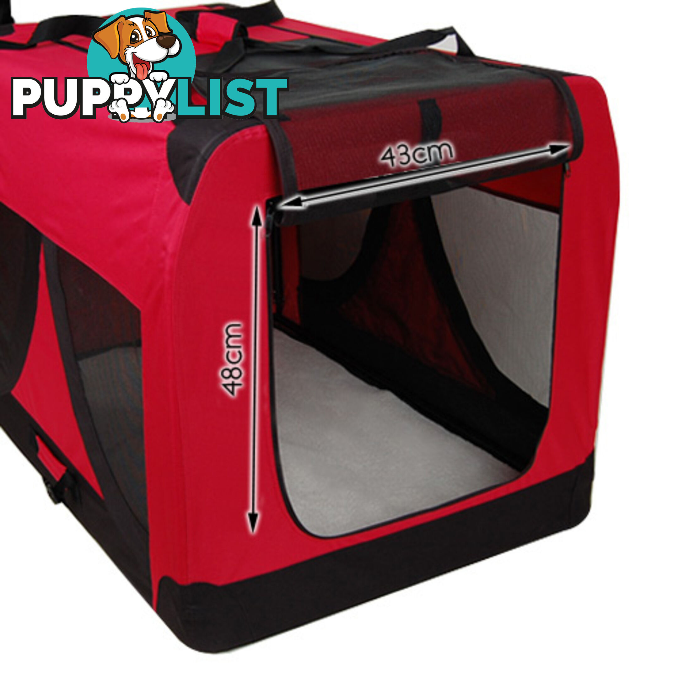 XL Pet Soft Cage Puppy Dog Cat Collapsible Crate Carrier Foldable Kennel Red