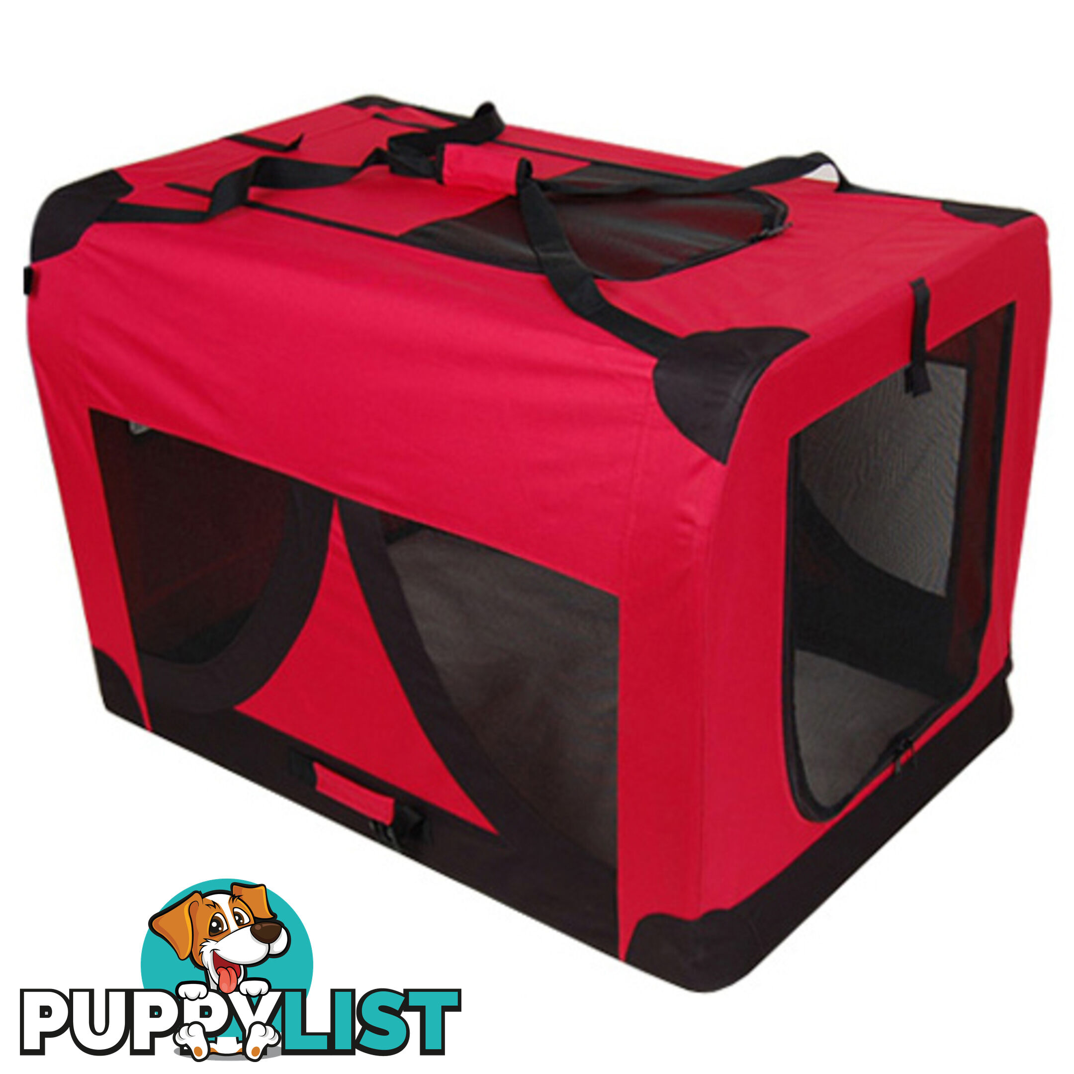 XL Pet Soft Cage Puppy Dog Cat Collapsible Crate Carrier Foldable Kennel Red