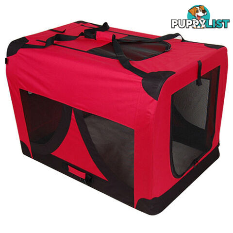 XL Pet Soft Cage Puppy Dog Cat Collapsible Crate Carrier Foldable Kennel Red