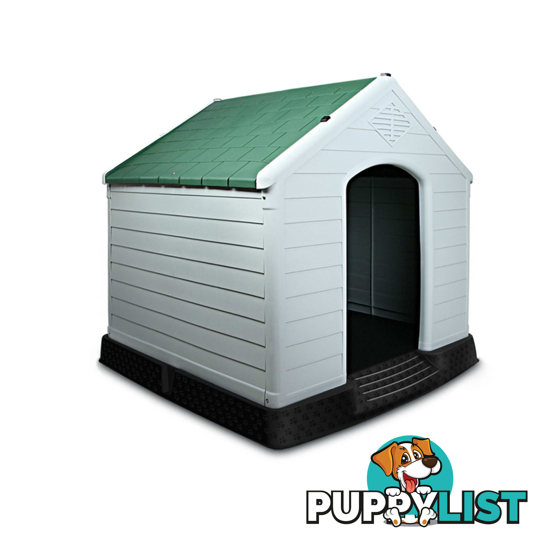 XL Weatherproof Plastic Dog Kennel Pet Puppy Outdoor Indoor Garden Dog House