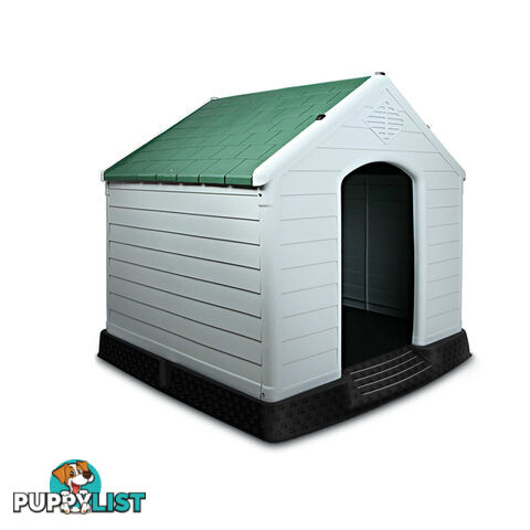 XL Weatherproof Plastic Dog Kennel Pet Puppy Outdoor Indoor Garden Dog House