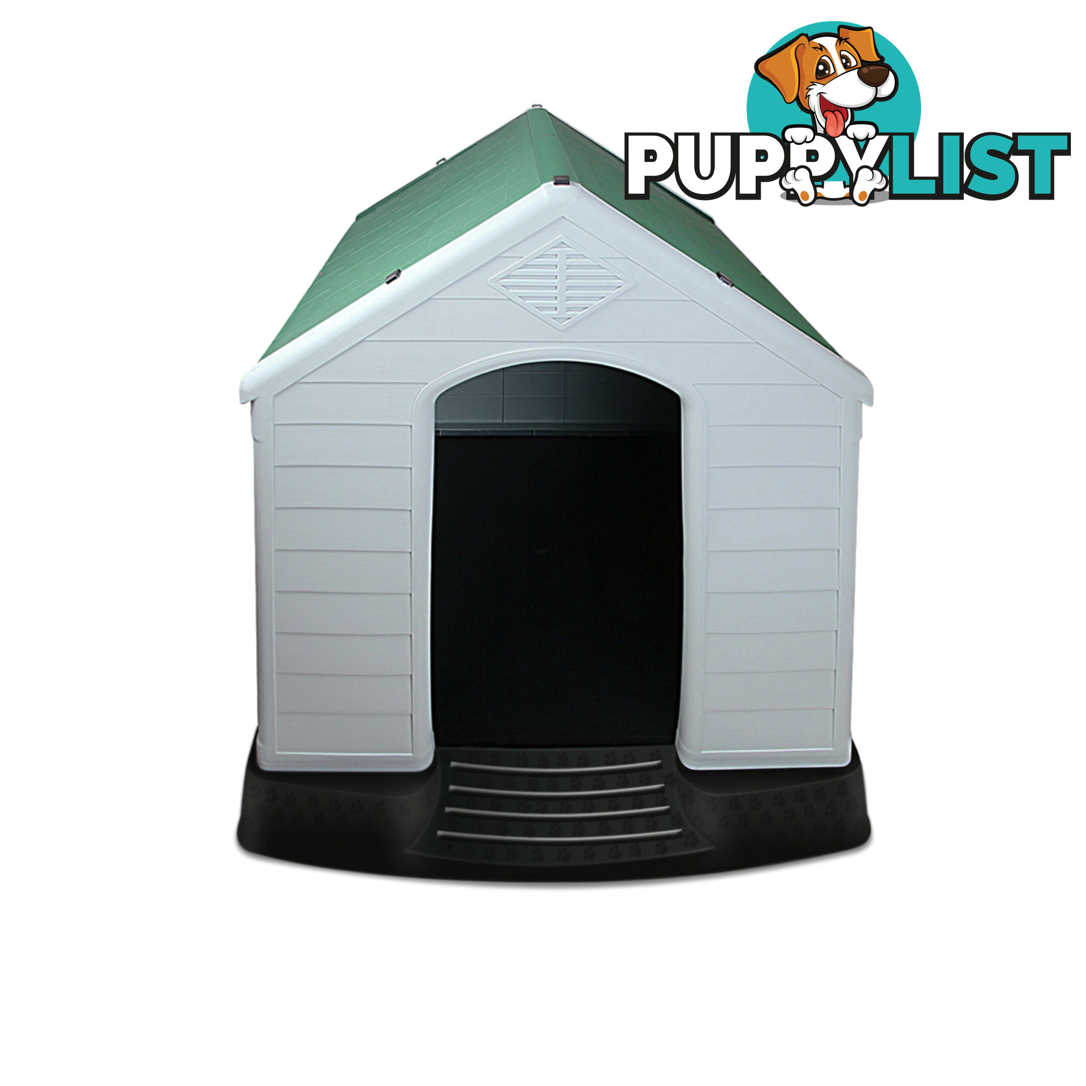 XL Weatherproof Plastic Dog Kennel Pet Puppy Outdoor Indoor Garden Dog House