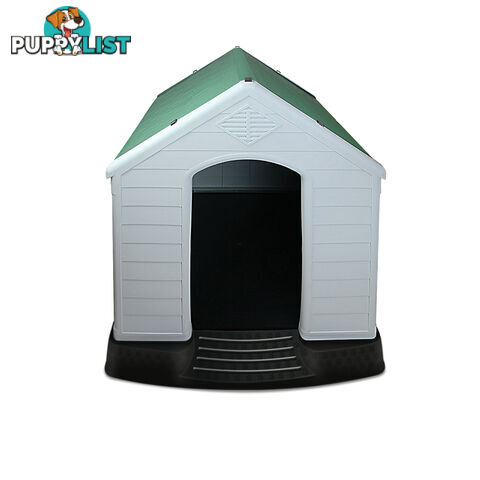 XL Weatherproof Plastic Dog Kennel Pet Puppy Outdoor Indoor Garden Dog House