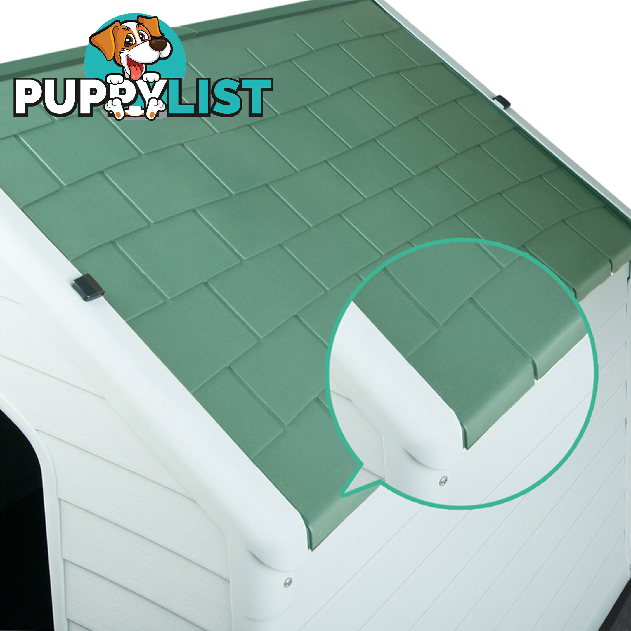 XL Weatherproof Plastic Dog Kennel Pet Puppy Outdoor Indoor Garden Dog House