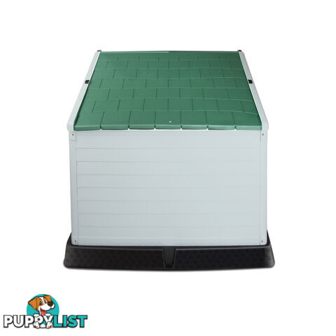 XL Weatherproof Plastic Dog Kennel Pet Puppy Outdoor Indoor Garden Dog House