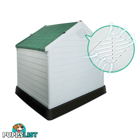 XL Weatherproof Plastic Dog Kennel Pet Puppy Outdoor Indoor Garden Dog House