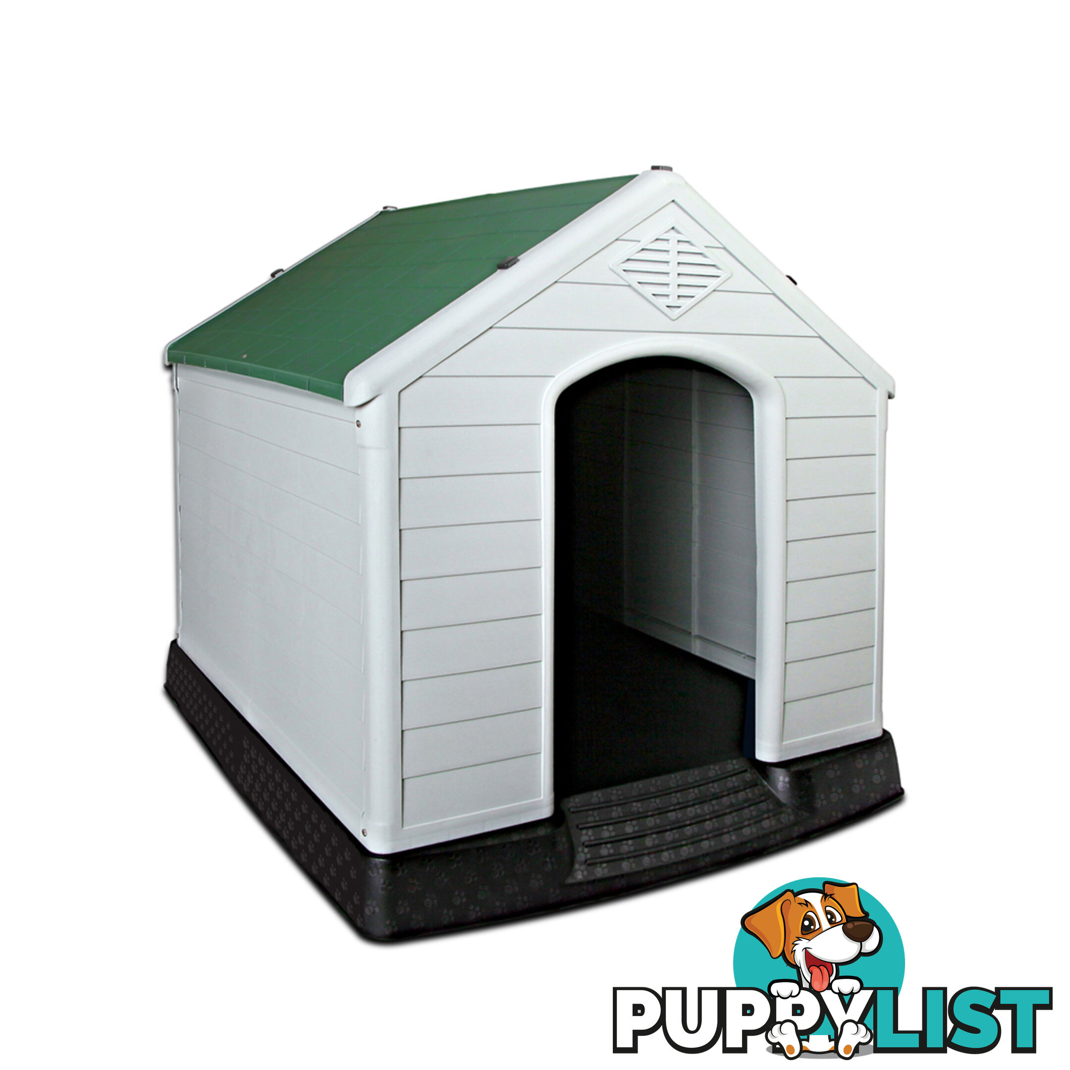 XL Weatherproof Plastic Dog Kennel Pet Puppy Outdoor Indoor Garden Dog House