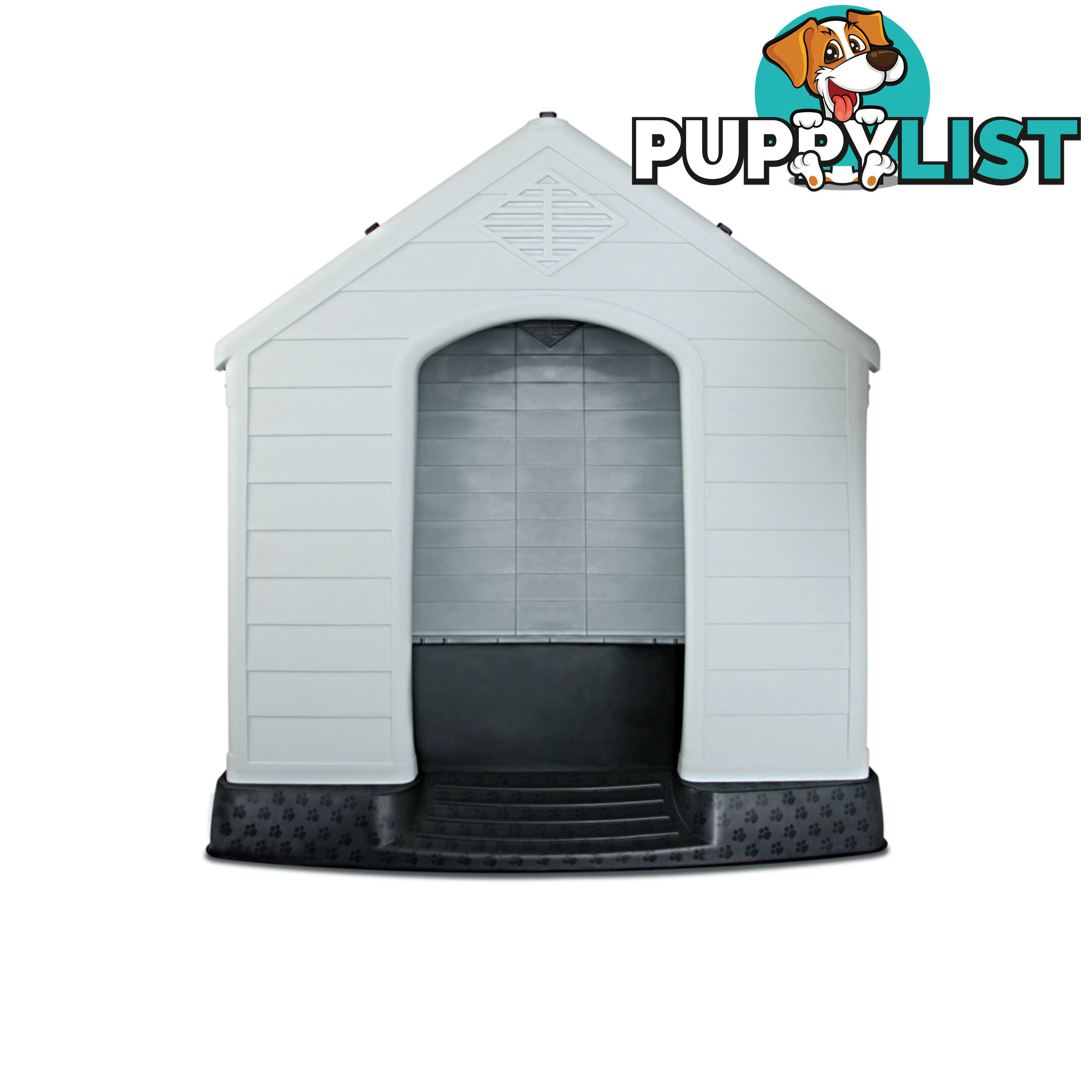 XL Weatherproof Plastic Dog Kennel Pet Puppy Outdoor Indoor Garden Dog House