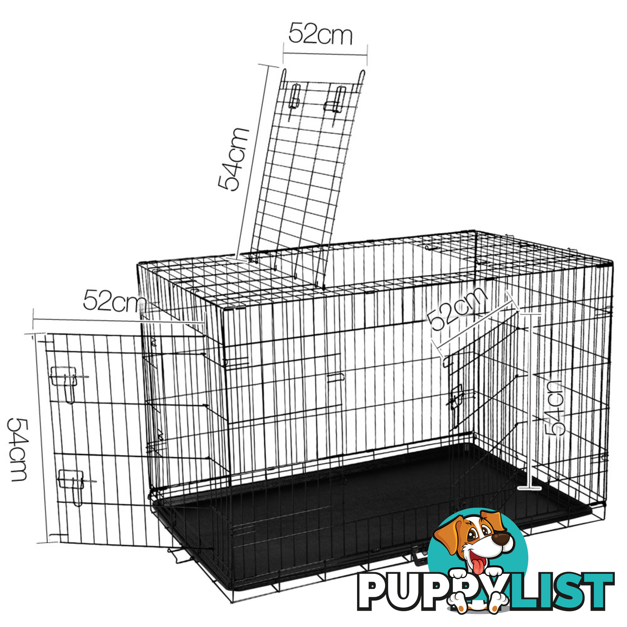 Metal Collapsible Dog Cage 48IN