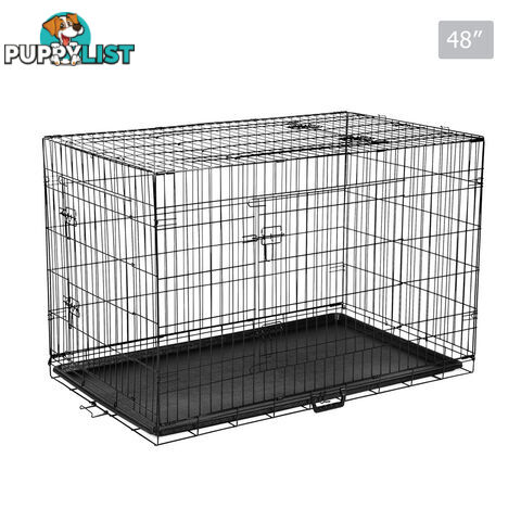 Metal Collapsible Dog Cage 48IN