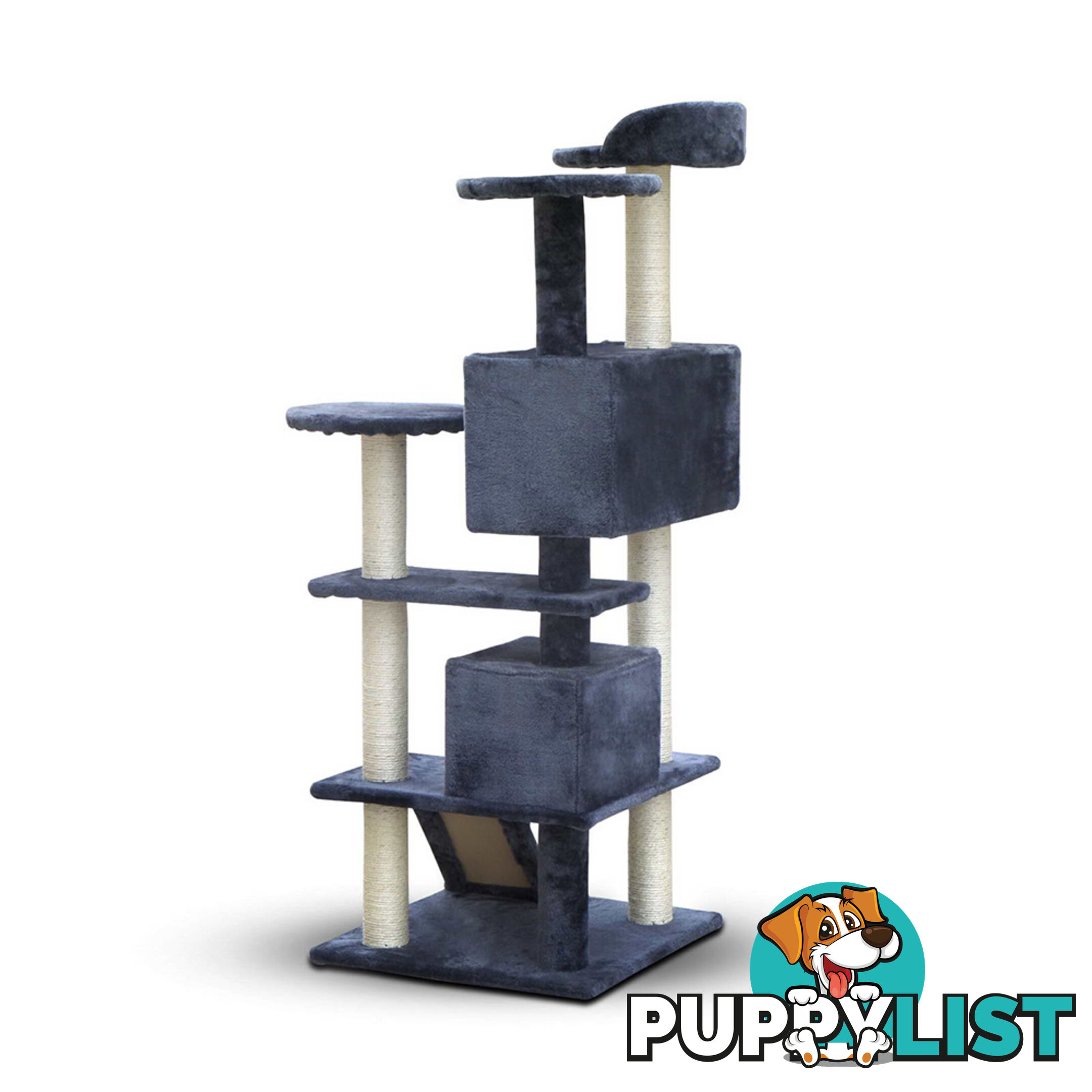 Cat Scratching Post  Tree House Condo 134cm Grey