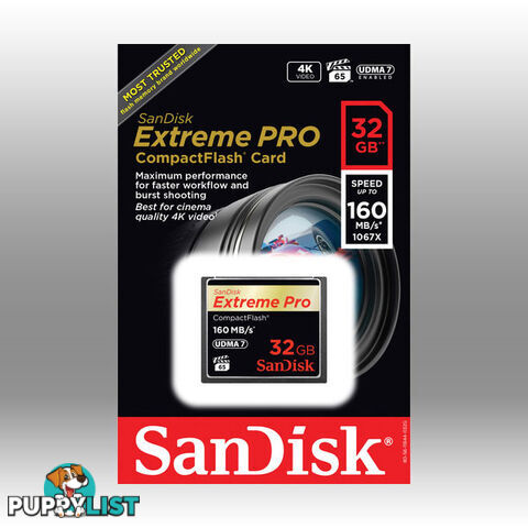 SanDisk Extreme Pro CFXP 32GB CompactFlash 160MB/s (SDCFXPS-032G)