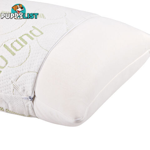 2 x Premium Memory Foam Pillow Eco-Friendly Bamboo Fabric Cover 70 x 40cm