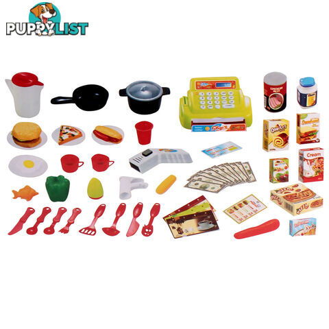 59Pcs Pretend Kitchen Supermarket Play Set Kids Children Home Cooking Toy