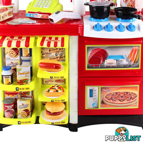 59Pcs Pretend Kitchen Supermarket Play Set Kids Children Home Cooking Toy