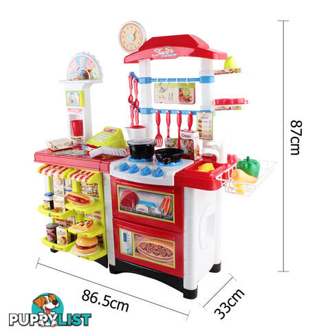 59Pcs Pretend Kitchen Supermarket Play Set Kids Children Home Cooking Toy