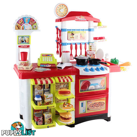 59Pcs Pretend Kitchen Supermarket Play Set Kids Children Home Cooking Toy