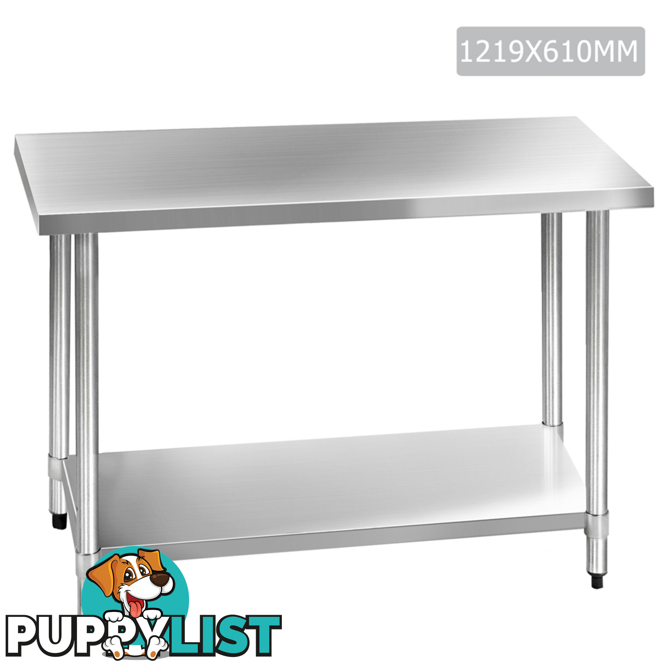 Commercial 304 Stainless Steel Kitchen Work Bench Table 1219mm