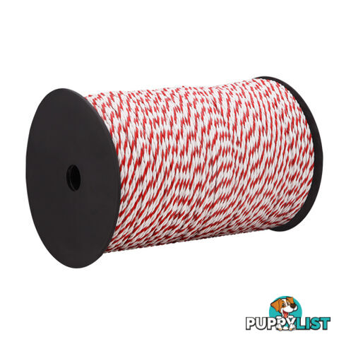 500m Poly Rope Roll Electric Fence Energiser Stainless Steel polyrope Insulator