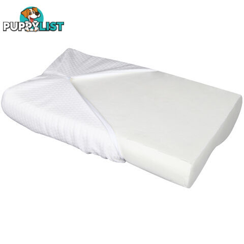 2 x Premium Cool Gel Top Memory Foam Pillow Contour Shape High Density