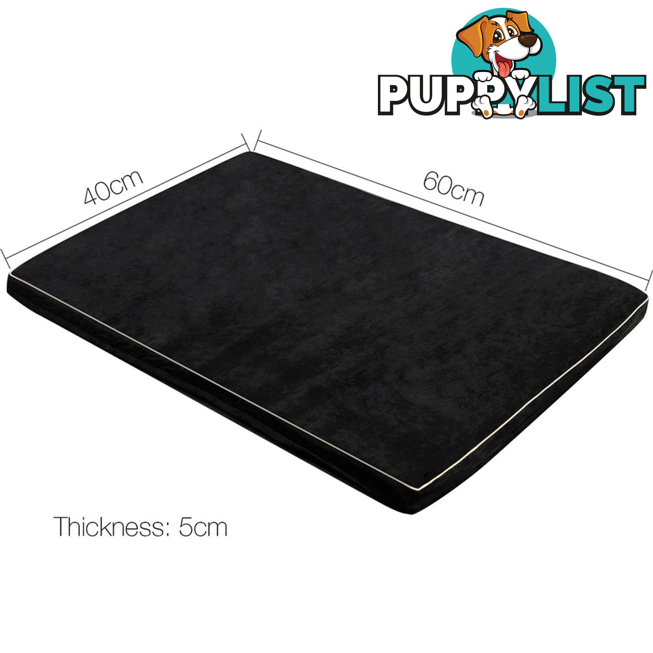 Pet Memory Foam Mattress Dog Bed Small Cat Sleep Pad Mat Anti Skid Black