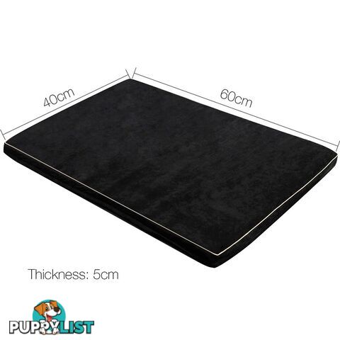 Pet Memory Foam Mattress Dog Bed Small Cat Sleep Pad Mat Anti Skid Black