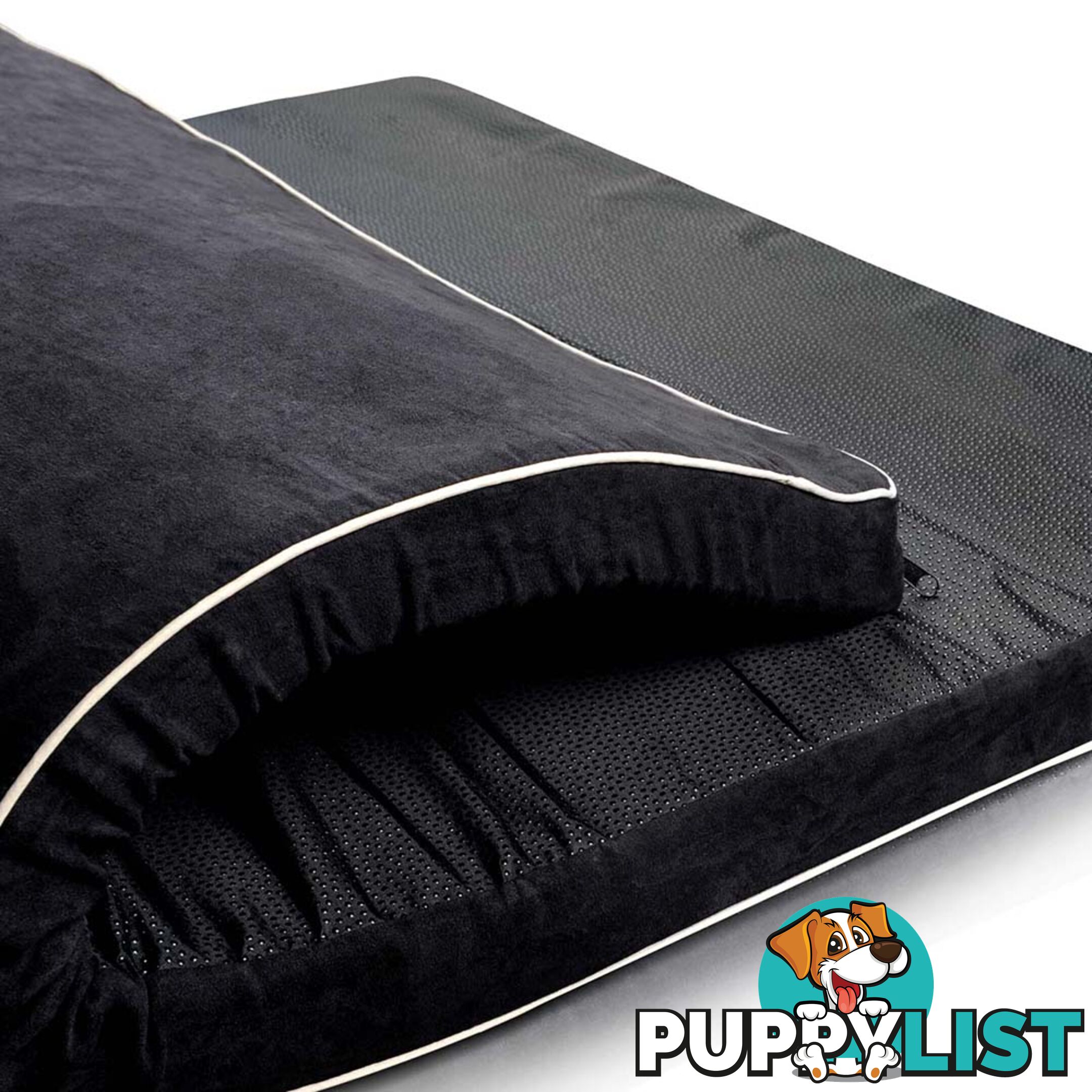 Pet Memory Foam Mattress Dog Bed Small Cat Sleep Pad Mat Anti Skid Black