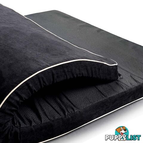 Pet Memory Foam Mattress Dog Bed Small Cat Sleep Pad Mat Anti Skid Black