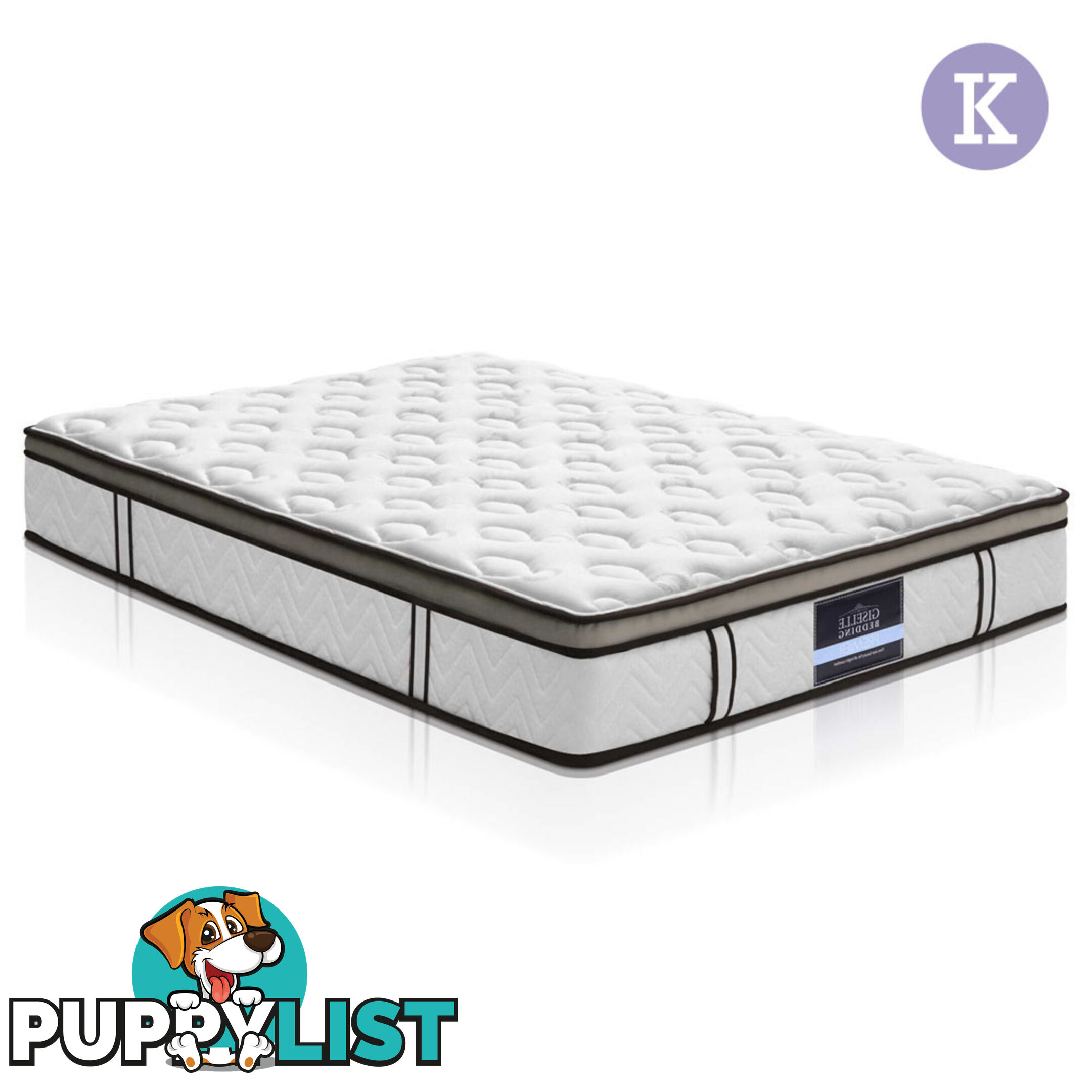 Natural Latex Euro Top Mattress Pocket Spring Back Support Foam Bed King Size