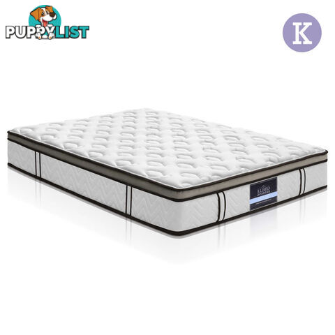 Natural Latex Euro Top Mattress Pocket Spring Back Support Foam Bed King Size