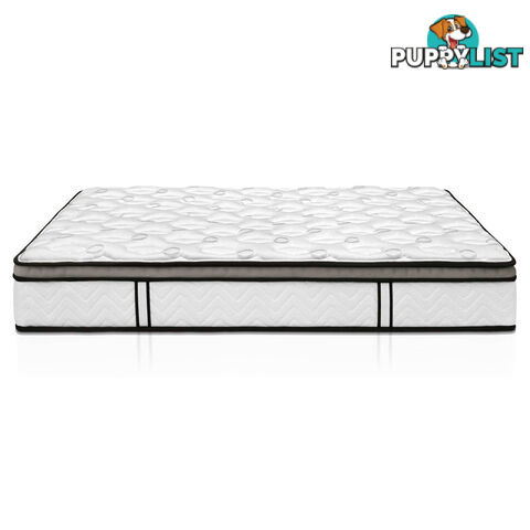 Natural Latex Euro Top Mattress Pocket Spring Back Support Foam Bed King Size