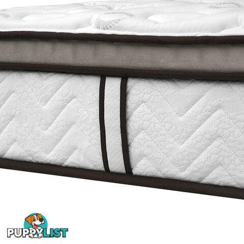 Natural Latex Euro Top Mattress Pocket Spring Back Support Foam Bed King Size